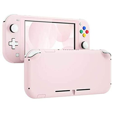 eXtremeRate Nintendo Switch Liteに対応用DIY互換するソフトタッチケース、NSLハンドヘルドコントローラーハウジング/スクリーンフィルム付き、Nintendo チェリーブロッサムピンク