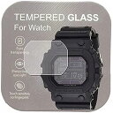 [2枚入り]カシオ腕時計GX-56 GX-56BB用 9H強化ガラスフィルム 高い透明度 傷を防ぎ耐久性あり 手入れしやすい 保護フィルム 2.5Dカーブ