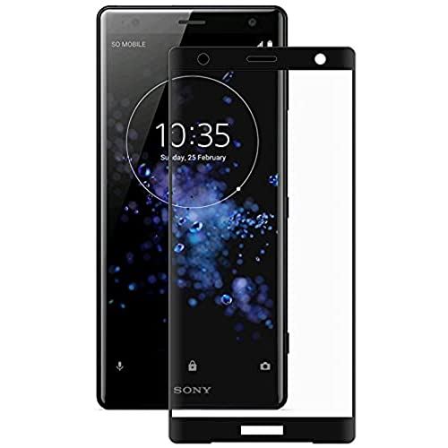 【2021年版 枚セット】Xperia XZ2 ガラスフィルム SO-03K/SOV37 強化ガラス 9h硬度 飛散防止 高度感タッチ 耐衝撃 高透過率 3D曲面保護 防指紋 スクラッチ防止 エクスペリア XZ2 ブラック