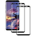 【2021人気商品】 Galaxy S8 ガラスフィルム S8 液晶保護フィルム【2枚セット】 Galaxy S8 SCV36 SC-02J 3D曲面 全面保護フィルム【日本製素材旭硝子製】 ... ブラック 1