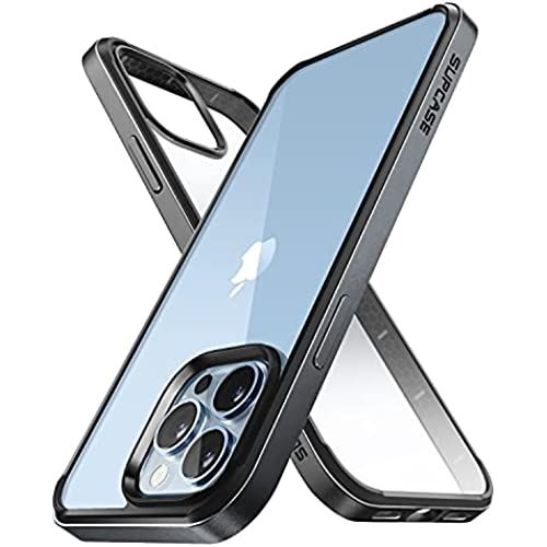 SUPCASE iPhone13Pro Max ケース 6.7インチ 2021 米軍MIL規格取得 耐衝撃 薄型 レンズ保護 一体感 密着感 裏面クリア 軽量 ワイヤレス充電可能 Edgeシリーズ iPhone13Pro Max 6.7 ブラック