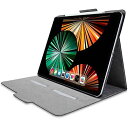 エレコム iPad Pro 12.9 第5世代 (2021年) ケース オートスリープ/ウェイク マグネット固定 フリーアングル カードポケット付 ソフトレザー...