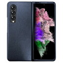 エレコム Galaxy Z Fold3 5G レザーケース オープン ネイビー PM-G216PLONV(2)