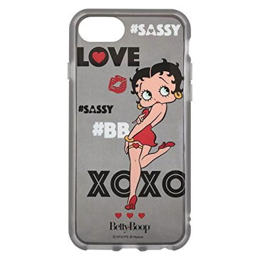 グルマンディーズ BETTY BOOP? IIIIfit Clear iPhoneSE(第2世代)/8/7/6s/6(4.7インチ)対応ケース クリアブラック BT-46A