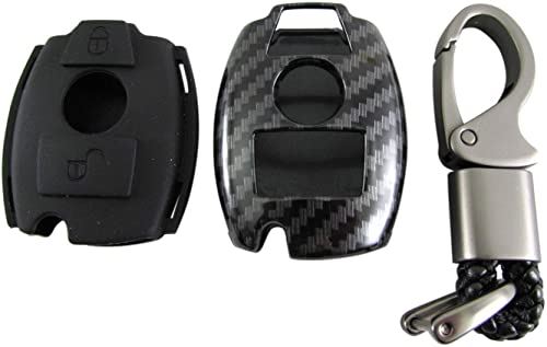 BRIGHTZ SL R230 カーボン調スマートキーケース 黒 【 KEY-CASE-025 】 R 230 SL350 SL350 SL550 SL600 SL55 SL63 SL65 メルセデス ベンツ