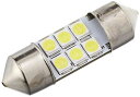 VALENTI(ヴァレンティ) JEWEL LEDバルブ MX ハイルーメン 超高輝度6LED クールホワイト 6500K 150lm T8×28 / T10×31兼用 1個入り ML12-T1030-B(2)
