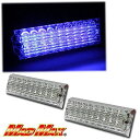 MADMAX製 LED18連(SMD) 角マーカーランプ 12V/24V兼用 ブルー 2個SET MM28-0030-2