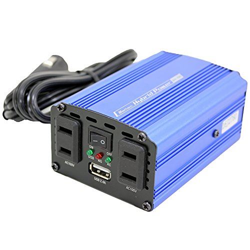 メルテック 車載用 インバーター 2way(USB&コンセント) DC12V コンセント2口120W USB1口2.4A 静音タイプ Meltec SIV-150