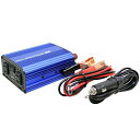 メルテック 車載用 インバーター 2way(USB&コンセント) DC12V コンセント2口(120W/300W) USB1口2.4A 静音タイプ Meltec SIV-300