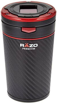 カーメイト RAZO 車用 灰皿 Sports Luxury ドリンクホルダー型 カーボン調 レッド RG103