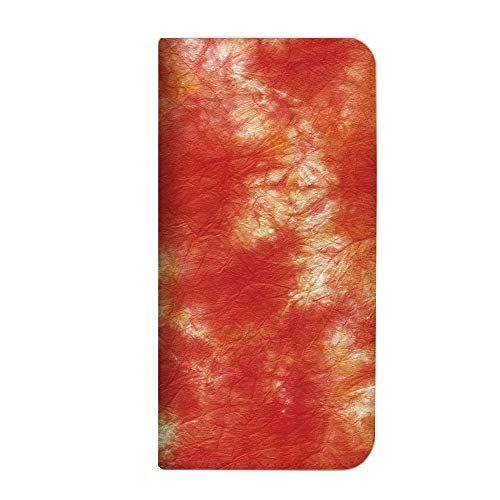 iPhone 12 mini ケース 手帳型 ベルトなし タイダイ柄 レッド (488) NB-0100-RD/iPhone 12 mini