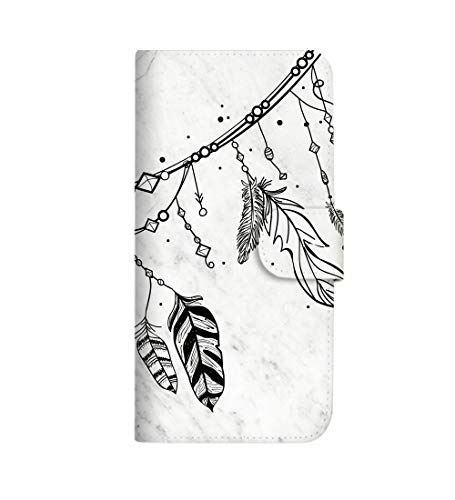 AQUOS sence 3 SH-M12 ケース 手帳型 大理石 ボヘミアン ホワイト (466) SC-2380-WH/SH-M12