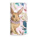 Galaxy A41 SC-41A ケース 手帳型 うさぎ ウサギ 兎 ラビット ピンク (491) SC-0210-PK/SC-41A