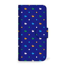 Google Pixel 3a XL SIMフリー ケース 手帳型 うさぎ柄 ネイビー (487) SC-0121-NV/Pixel3aXL_SIMフリー