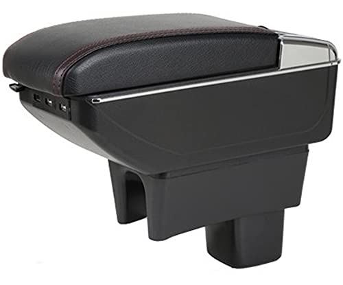スズキ スイフト ZC ZD 用 アームレスト 黒 コンソール ボックス SUZUKI 多機能 収納 小物入れ ブラック(1段・USB)