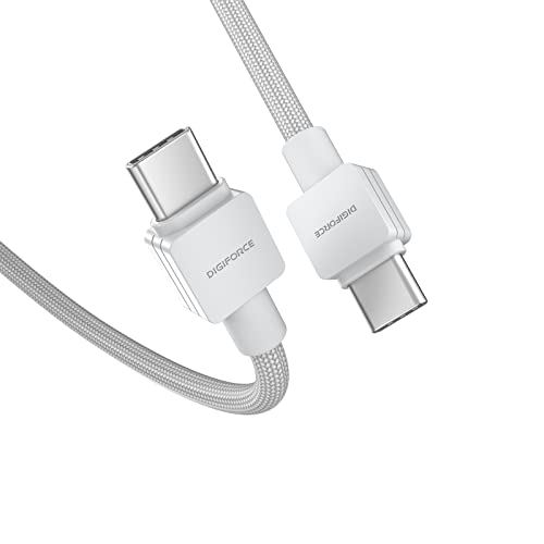 DIGIFORCE USB-C to usb-c P[u Type C IX PDΉP[u 100W y3dҍ̍ϋviCfށz[d f[^] for MacBook^iPad White