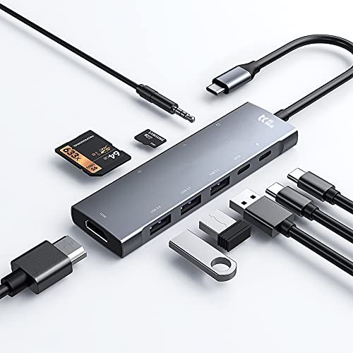 USB C nu KcBlue 9in1 Type c nu HDMI HUB A_v^4K 𑜓x HDMI|[g+USB 3.0|[g*3 f[^]+USB ^CvC ...