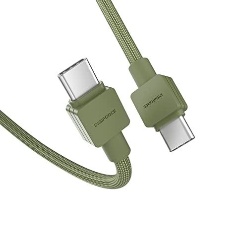 DIGIFORCE USB-C to usb-c P[u Type C IX PDΉP[u 100W y3dҍ̍ϋviCfށz[d f[^] for MacBook^iPad Green