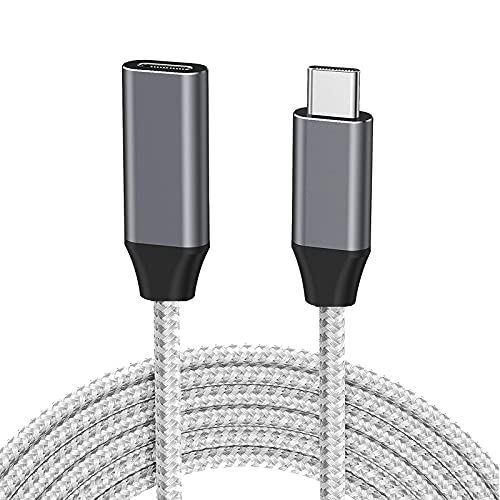 USB Type C延長ケーブル (0.5m, グレー) LpoieJun.T usb-c 延長 USB 3.1 Gen 2 (10Gbps) 高速データ転送 延長コード 5A PD急速充電 アンドロイド ...