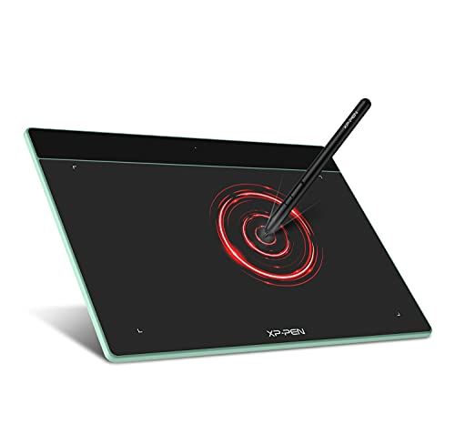 XP-Pen ペンタブレット Sサイズ ペンタブ Chromebook 対応 板タブ 充電不要ペン イラスト 入門用 OSU!ゲーム用 Windows Mac Androidに対応 Deco Fun S ミントグリーン