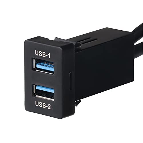 トヨタ車系用 USB3.0入力ポート オーディオ中継 オーディオパーツ 2*AUDIOポート USB3.0延長パネル スイッチホール用 ダッシュボードキット
