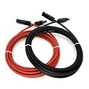 YCIND MC4 延長 ケーブル 1500V 10m ソーラー 延長 ケーブル ソーラーパネル接続用 コネクタ付きソーラー用ケーブル MC4コネクター 4SQ 太陽光コネクター 2本/1セット(10m赤+10m黒)