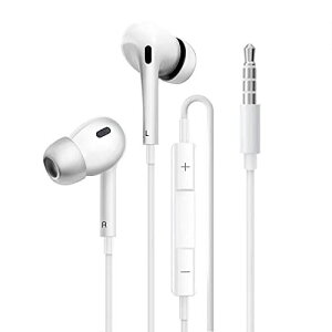 重低音イヤホン 3.5mm有線イヤホン 対応 音量調節 通話可能 リモコン/マイク付きノイズキャンセル ステレオイヤフォン for Android/Huawei/Samsung/iPhone/PC 対応 2021進化新版通販セール
