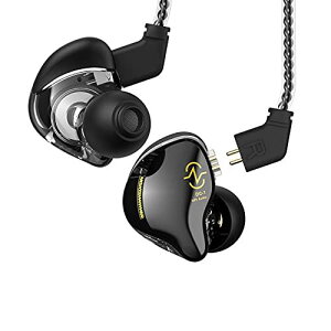 CCZ Coffee Bean イヤホン 重低音モデル カナル型イヤフォン 有線イヤフォン 4N無酸素銅 1DD φ10mmダイナミックドライバー 2PINリケーブル 着脱式 3.5mm 中華イヤホン (マイク付き, ブラックバーゲン