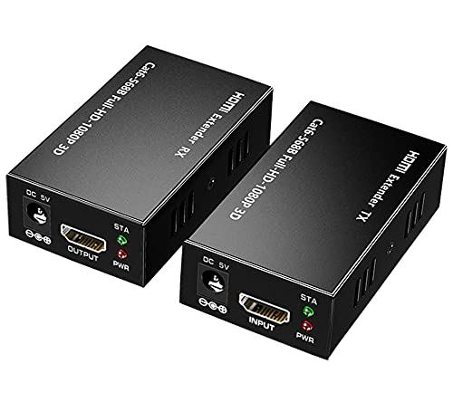 HDMI GNXe_[  LAN  60m܂ HDMIM 1080P HDCP1.4Ή HDMI Extender CAT7 CAT6 CAT6A LANP[uΉ Ď rfIc Kp