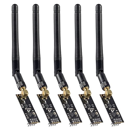 ACEIRMC ワイヤレストランシーバーモジュール 5個 2.4G 1100m NRF24L01+PA+LNA 帯電防止フォーム ArduinoIDE用 アンテナと互換性あり