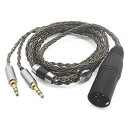 Youkamoo 4 Pin XLR バランスオス HE4XX HE-400i 8芯 編組 銀メッキ線 アップグレードケーブル 交換用ケーブル (2 x 3.5mmバージョン)