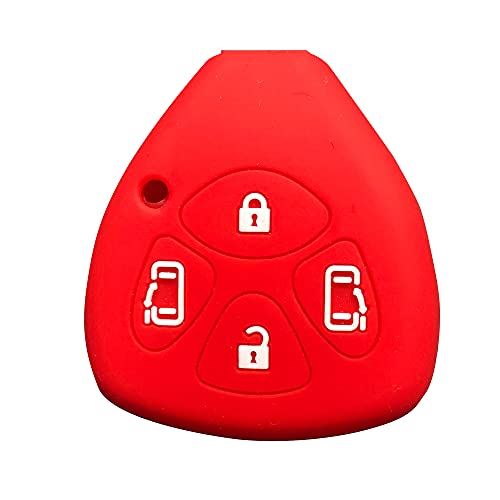 ZIAN トヨタ 車用 4つボタンブランクキーケース スマートキーケース ヴォクシー 60 ノア 60系専用設計(MY-FT010-1) (レッド)
