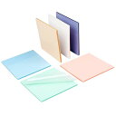 Shinkito 付箋 透明 書ける 大きな半透明付箋 フィルム付箋 半透明ふせん おしゃれなマカロン色 75*75mm 50枚*6冊 教科書に書き込める付箋 ...