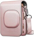 Fintie FUJIFILM 富士フイルム instax mini LiPlay インスタントカメラ専用ケース 保護カバー カメラケース 全面保護 PUレザー 傷つけ防止 ショルダーストラップ付き 携帯便利 ローズゴールド(2)