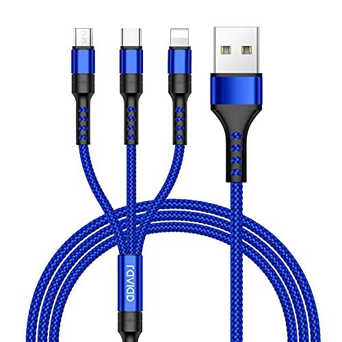 RAVIAD 3in1 [dP[u USB P[u 3A }[d [dR[h USB Type C P[u Micro USB P[u Phone [dP[u 3䓯d\ Phone Android ...