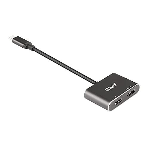 Club 3D MST nu USB3.2 Gen2 Type-C (DP Alt-Mode) to DisplayPort + HDMI 4K60Hz IX^X fA fBXvC znu (CSV-1552) USB C 1.4 to DP + HDMI