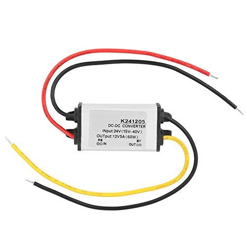 Akozon GYVRM-K241205 電源コンバーター DC-DC 24Vから12V 高効率 5A 調整可能なバックコンバーター 電圧レギュレータ USB充電モジュール