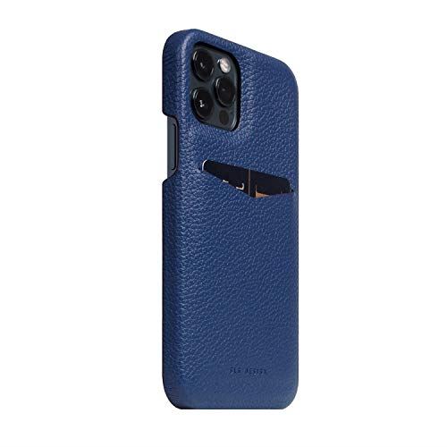 SLG Design iPhone 12 ケース 12 Pro レザー ケース [ フルグレイン シボ加工 本革 背面 ポケット カード 収納 Qi充電 ワイヤレス充電 アイフォン 12 プロ カバー ] Full Grain Leather Back Case SD19739i12P(ネイビーブルー) iPhone 12 / 12 Pro