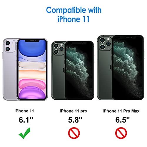 JEDirect iPhone 11 プライバシー保護フィルム+カメラフィルム 6.1インチ 覗き見防止 強化ガラスフィルム 2枚+2枚セット