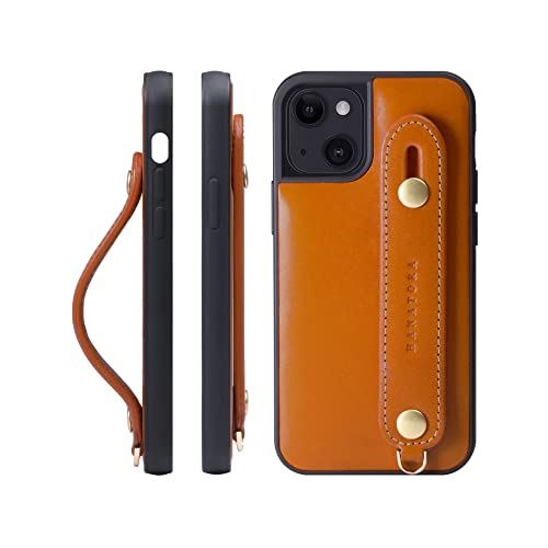 [HANATORA] iPhone 13 mini ケース イタリアンレザー 本革 ベルトスタイル ネックストラップ付属 オレンジ TGH-13Mini-Orange iPhone13mini