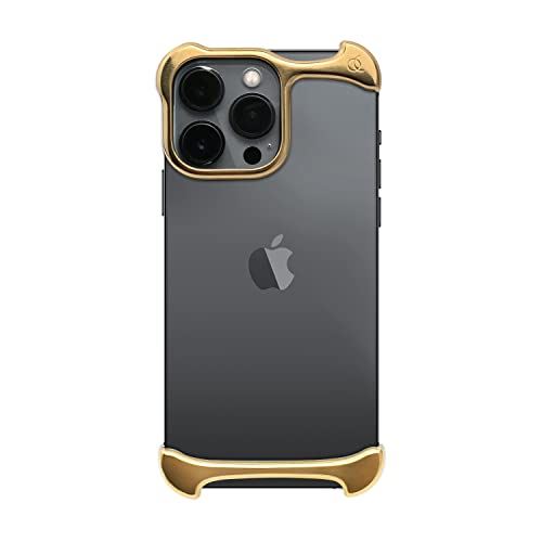 Arc Pulse アークパルス iphone 13 Pro Gold アルミバンパー チタンケース カバー 衝撃吸収 耐衝撃 フレーム ヨーロッパ 高級デザイン 軽量 ゴールド AC22352i13PG チタン・ゴールド