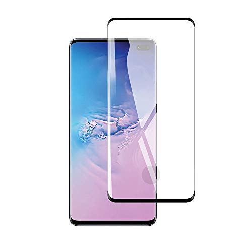 For Galaxy S10 ガラスフィルム ギャラクシー S10 SCV41 SC-03 液晶強化ガラス 全面保護フィルム 【日本製素材旭硝子製】 最高硬度9H 3D Touch対応 気泡防止 指紋防止 飛散防止 ブラック