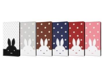 イングレム スマホケース 他機種対応 ミッフィー 汎用手帳型ケース FLEX Mサイズ ダイカットレザー miffy グッズ ピンク