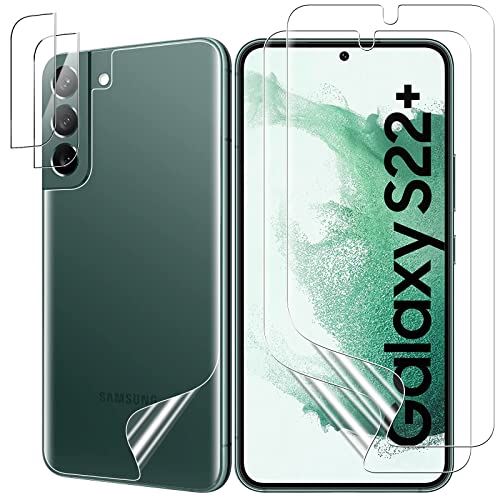 「指紋認証対応」Galaxy S22 Plus 5G 用 フィルム 2枚液晶保護フィルム+1枚背面フィルム＋2枚カメラフィルム ギャラクシーS22 プラス 保護フィルム s22+ 3D全面 TPU材 キズ修復 浮き防止 ... Galaxy S22 Plus 用