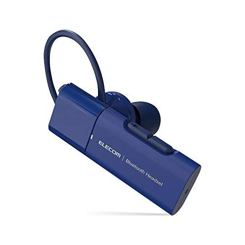 エレコム BluetoothハンズフリーヘッドセットUSB Type-C(充電端子) 通話・音楽用 大型通話ボタン付き 3DFitイヤーフック LBT-HSC10MPBU ブルー