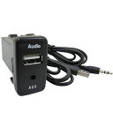 「ミニジャック(AUX)」+「USB」延長 スペアホールキット ac424