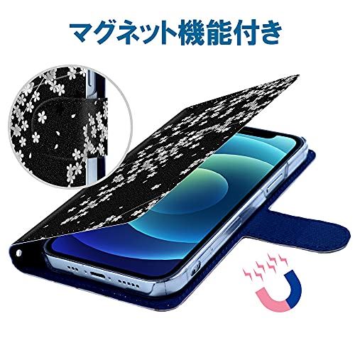 iitrust Galaxy A51 5G ケース 手帳型 ギャラクシーA51ケース galaxy a51ケース SC-54Aケース手帳型 耐衝撃 花柄 スマホケース 和風-桜の花 シンプル ファッション フラワー 桜の花4-Y01