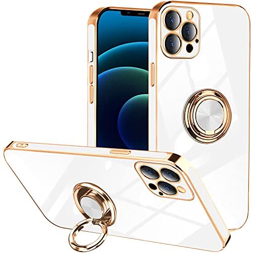 iPhone 12 Pro 用ケース 耐衝撃 リング付き 液状シリコン TPU スマホケース 米軍MIL規格取得 薄型 軽量 衝撃吸収 防指紋 スタンド機能 ストラップホール付き サラサラ触り心地 6.1インチ オフホワイト iPhone 12 Pro 用ケース 耐衝撃 リング付き 液状シリコン TPU スマホケース 米軍MIL規格取得 薄型 軽量 衝撃吸収 防指紋 スタンド機能 ストラップホール付き サラサラ触り心地 6.1インチ オフホワイト