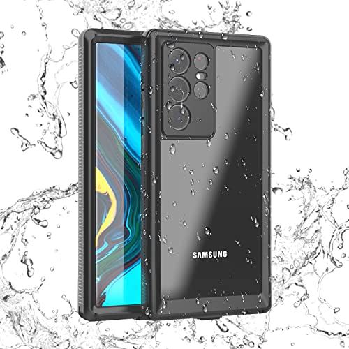 Samsung Galaxy S22 Ultra 5G 防水ケース 6.8インチ JOMA-E Shop 米軍MIL規格取得 Qi充電対応 三層構造 ギャラクシー SCG14 カバー 防塵 防雪 防水レベルIP68 人気 ... ブラック