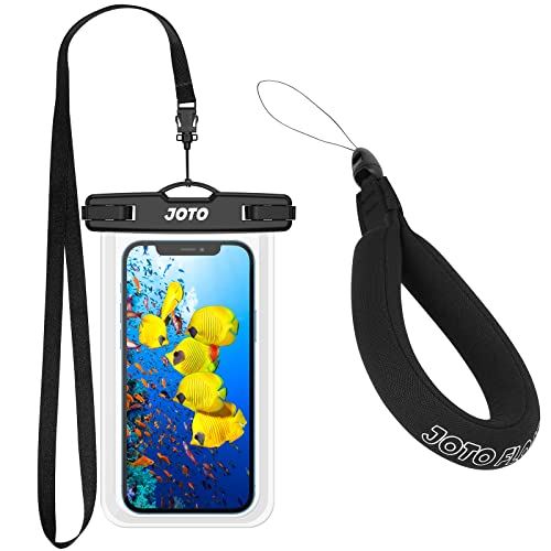 JOTO 防水ケース1個 + フローティングストラップ 1個 IPX8認定 GoPro水中カメラ 紛失防止 スマホ用ドライバッグ 最大7.0”に対応可能 ?ブラック